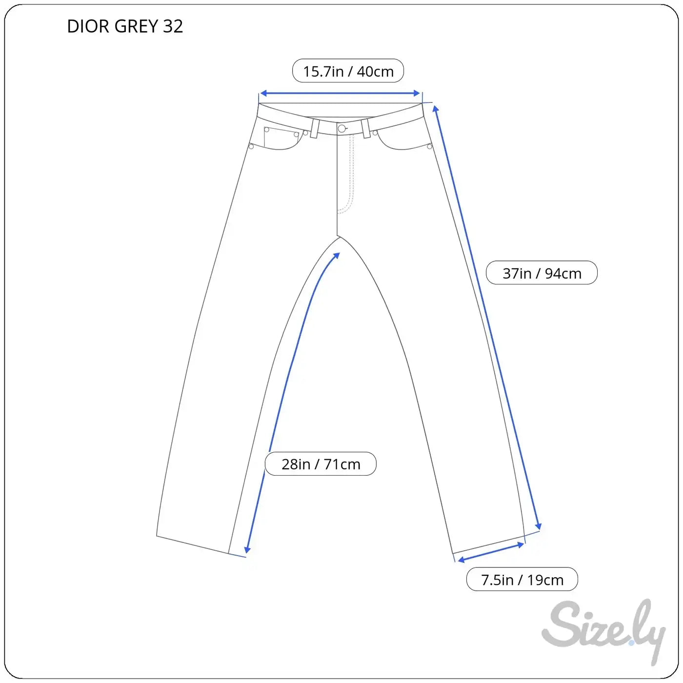 Dior Hedi Slimane Grey Denim