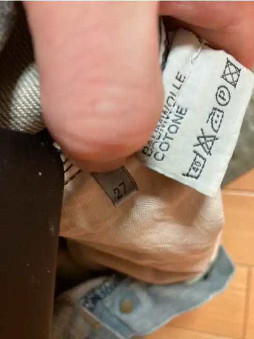 Dior SS04 "Strip" Green Waxed Denim