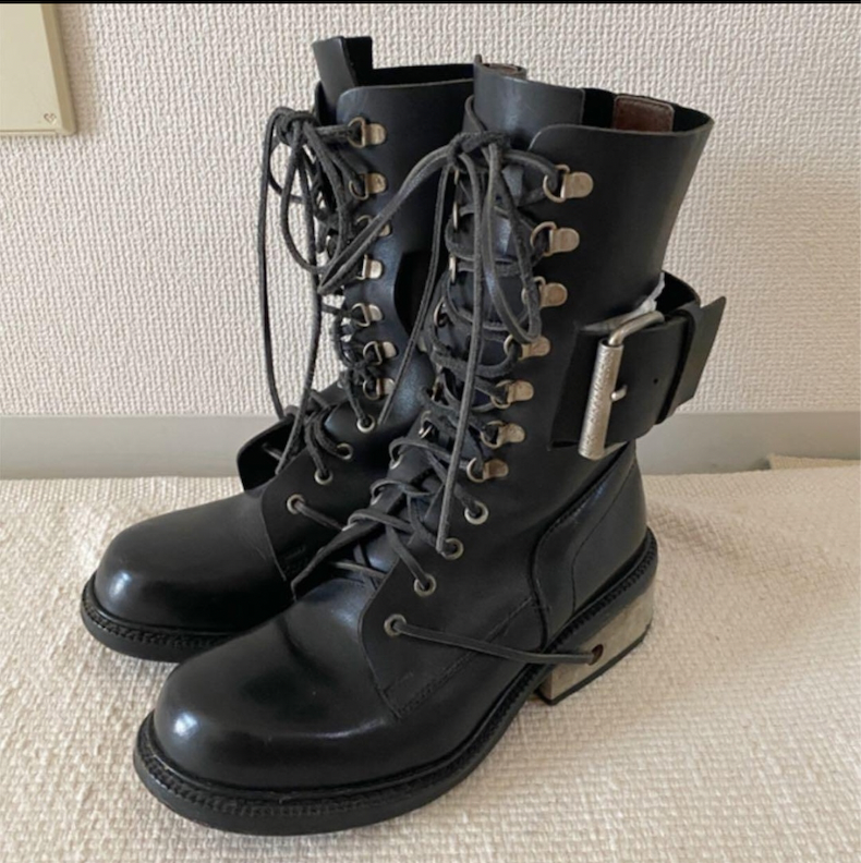 Dirk Bikkemberg High Top Steel Heel Bungee Boots