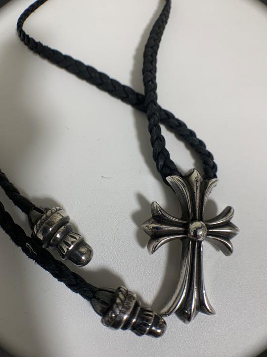 Chrome Hearts Leather Rope Cross Necklace