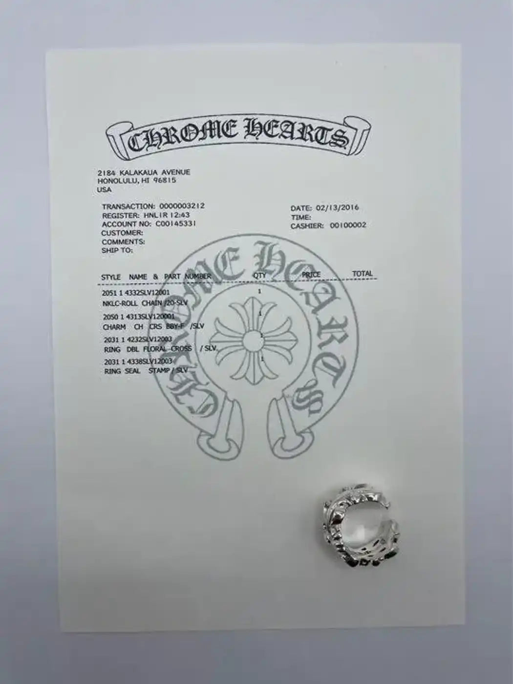 Chrome Hearts Double Floral Ring
