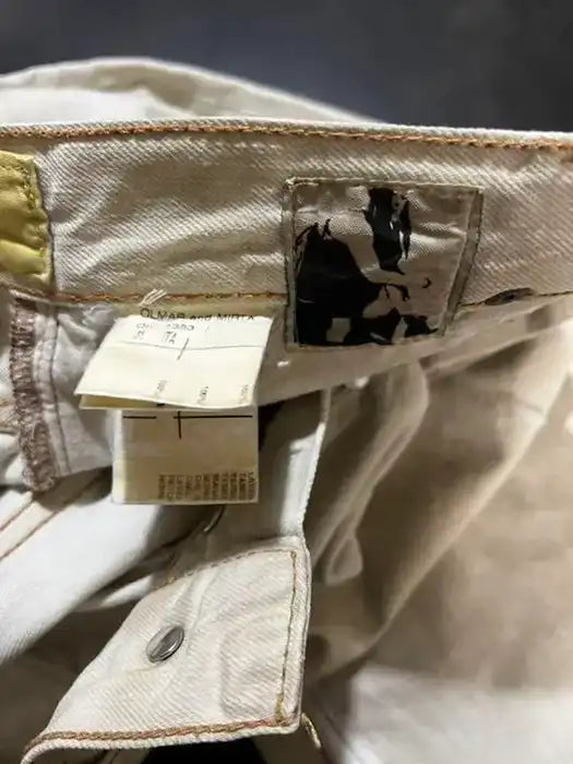 Rick Owens Berlin Cut Acid Wash Yellowed Denim
